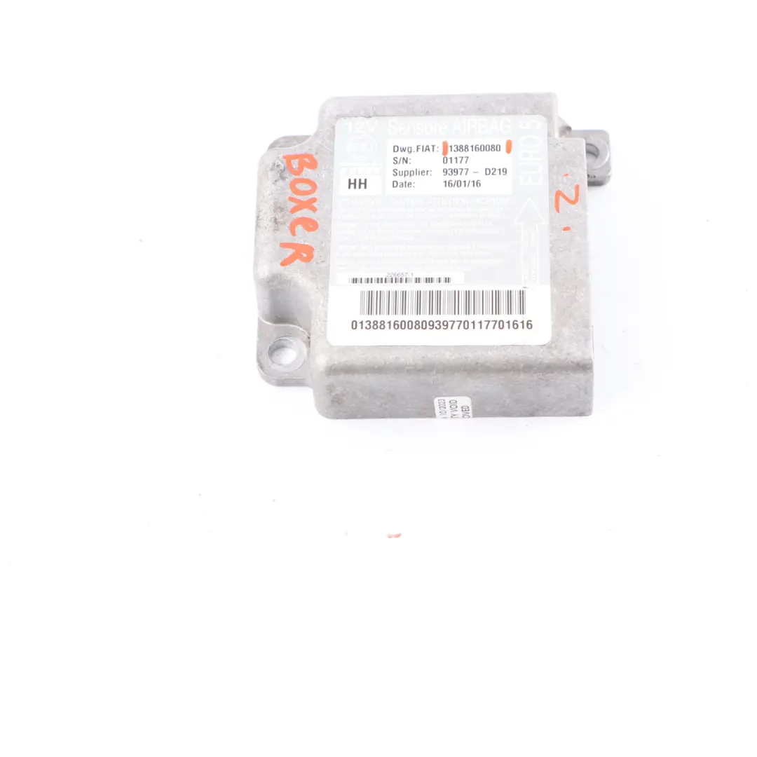 Citroen Relay Fiat Ducato Airbag Control Unit Module to Peugeot Boxer with Part number 1388160080 Peugeot Boxer Citroen Relay Fiat Ducato Airbag Control Unit Module - SKU 1388160080 - Part number 1388160080