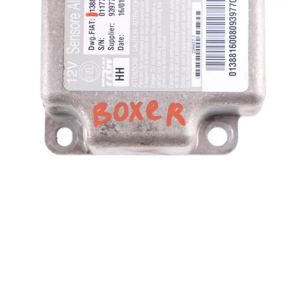 Peugeot Boxer Citroen Relay Fiat Ducato Airbag Control Unit Module - SKU 1388160080 - Part number 1388160080