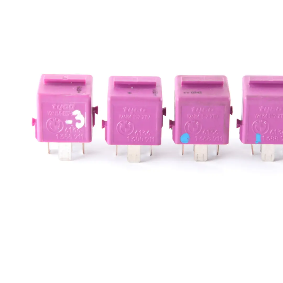 5x Cambio de Contacto Relé Violeta Set para BMW E36 E38 E85 Mini R52 R57 con número de pieza 1388911 BMW E36 E38 E85 Mini R52 R57 5x Cambio de Contacto Relé Violeta Set - SKU 1388911-3 - Número de pieza 1388911