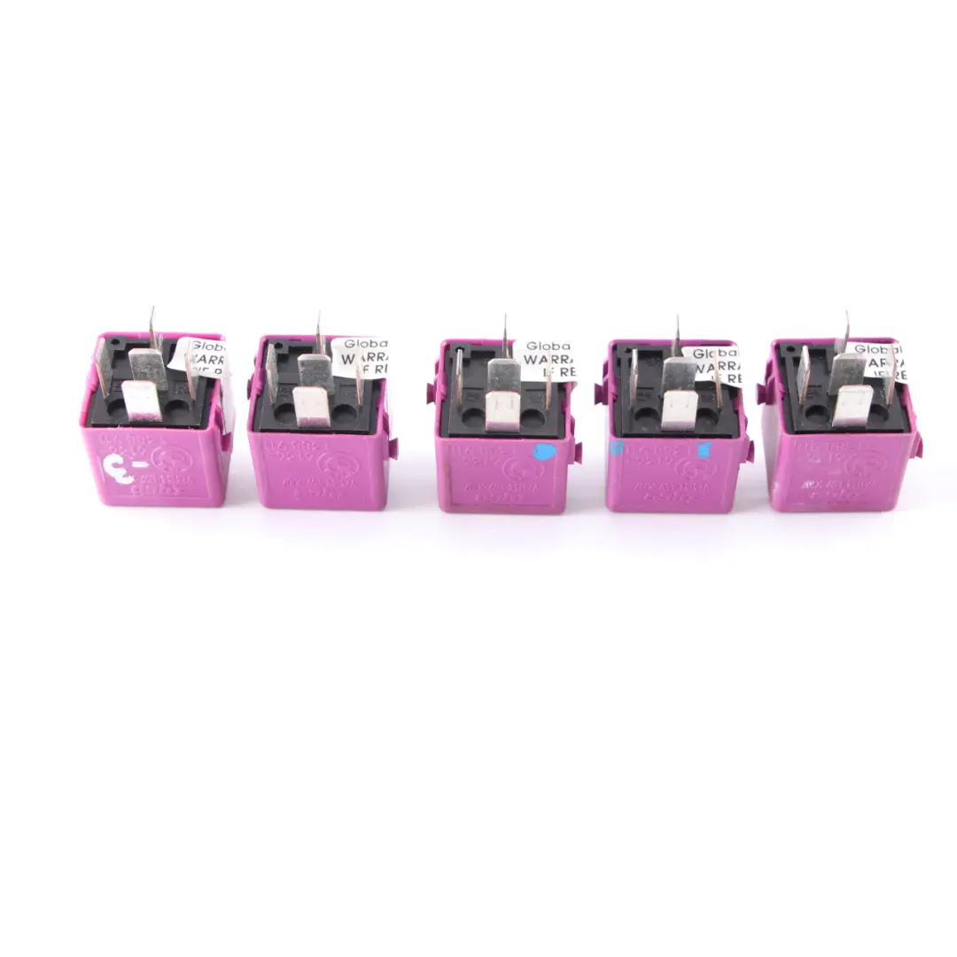 5x Change-Over Contact Relay Violet Set to BMW E36 E38 E85 Mini R52 R57 with Part number 1388911 BMW E36 E38 E85 Mini R52 R57 5x Change-Over Contact Relay Violet Set - SKU 1388911-3 - Part number 1388911