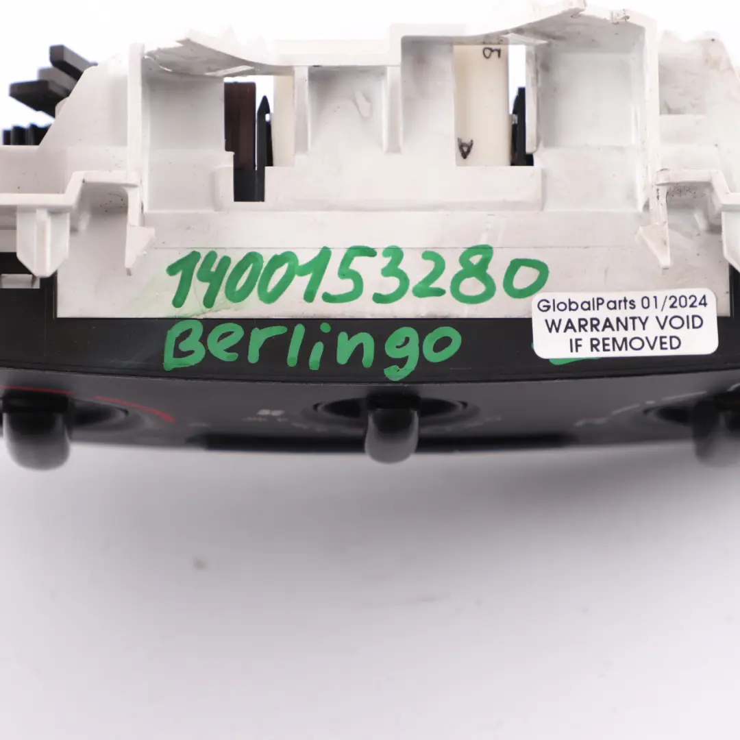  Citroen Berlingo Climatisation Interrupteur Chauffage Contrôle - SKU 1400153280 - Numéro de pièce 1400153280