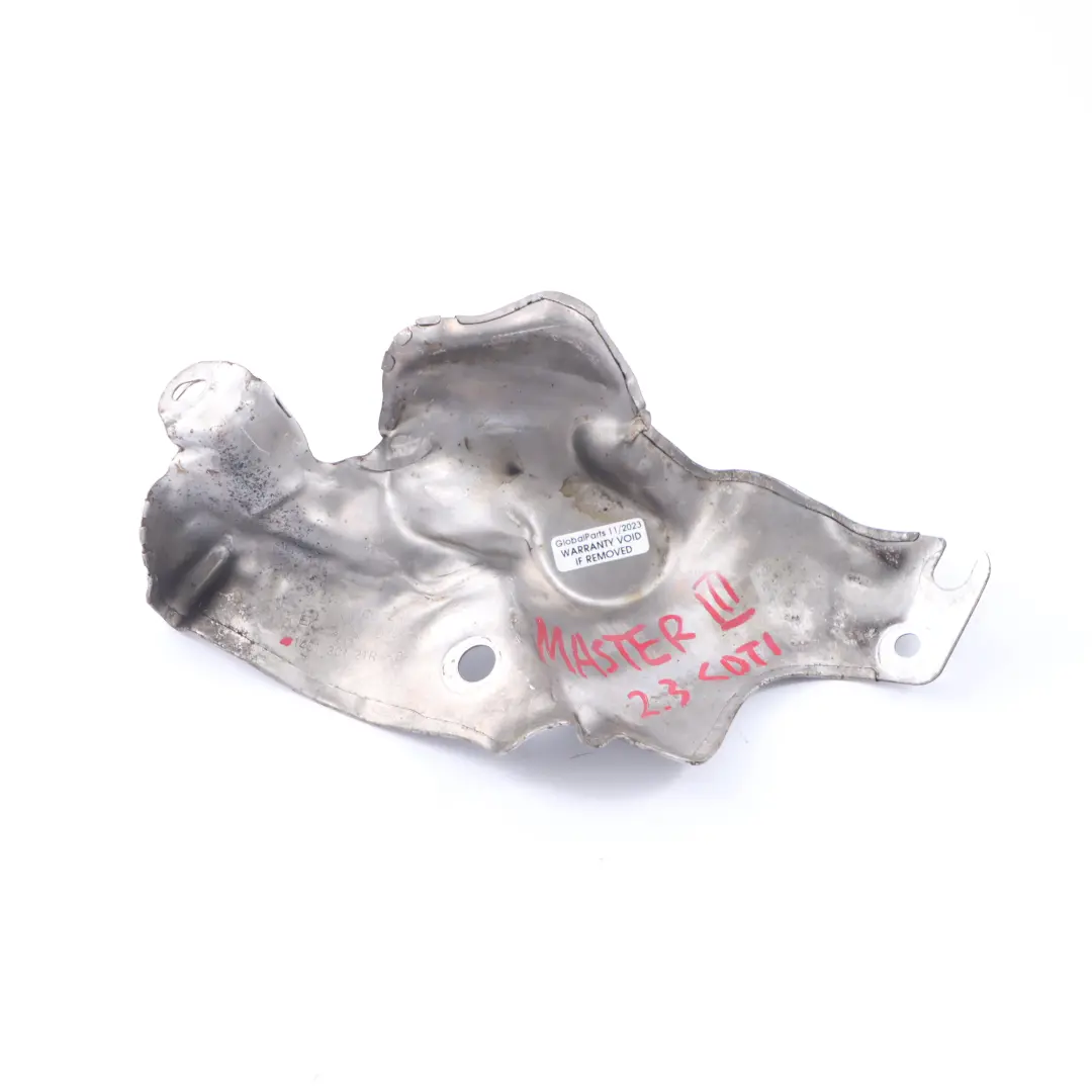 Heat Shield Plate to Renault Master III Vauxhall Movano B 2.3 D Turbo with Part number 140130121R Renault Master III Vauxhall Movano B 2.3 D Turbo Heat Shield Plate - SKU 140130121R - Part number 140130121R