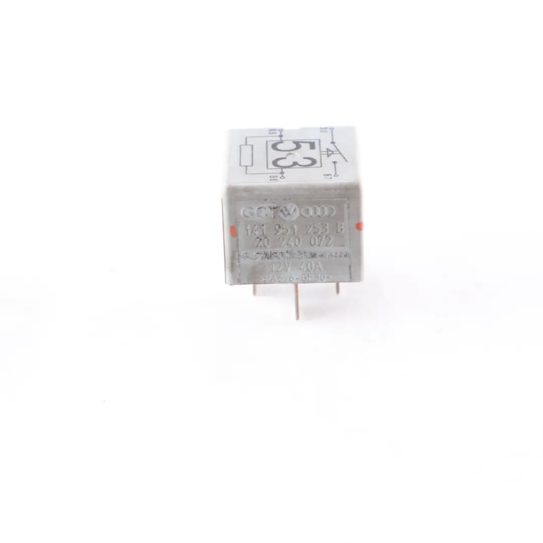 VW Volkswagen Audi Seat Skoda Unità relè 4 pin 12V 40A - SKU 141951253B-1 - Numero di parte 141951253B