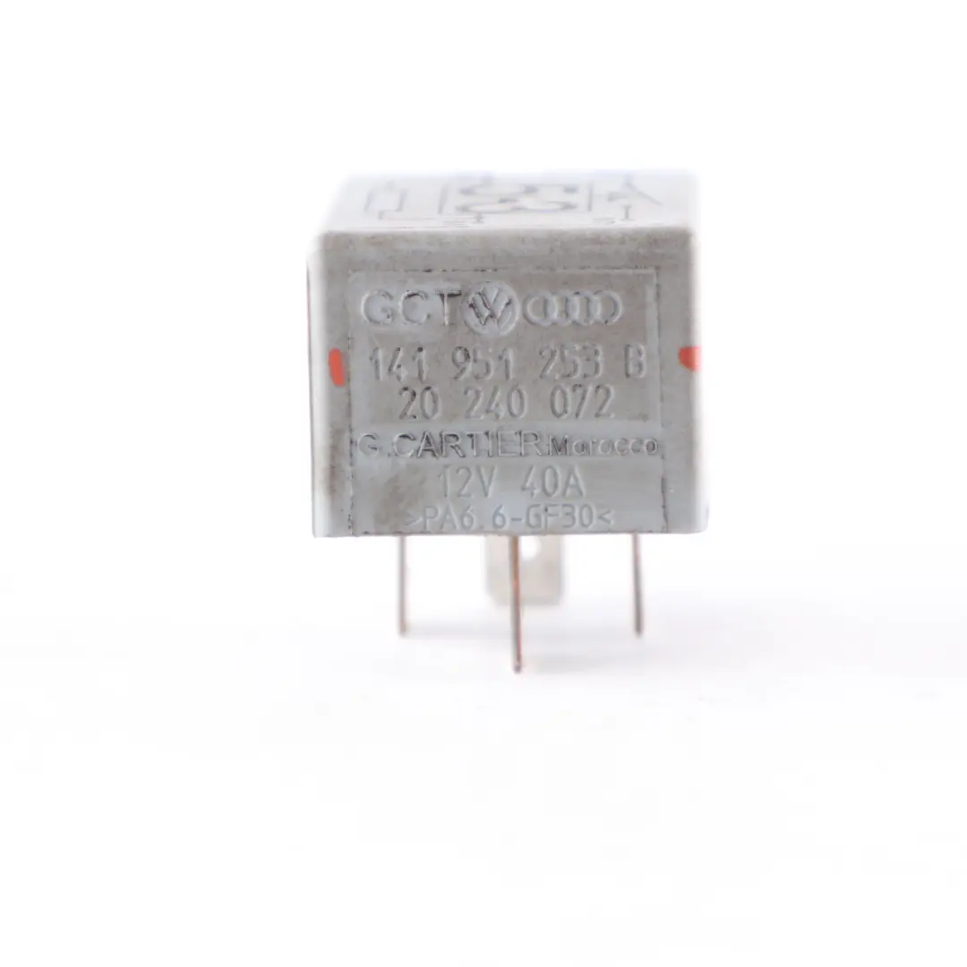 Unità relè 4 pin 12V 40A per VW Volkswagen Audi Seat Skoda con numero di parte 141951253B VW Volkswagen Audi Seat Skoda Unità relè 4 pin 12V 40A - SKU 141951253B-1 - Numero di parte 141951253B
