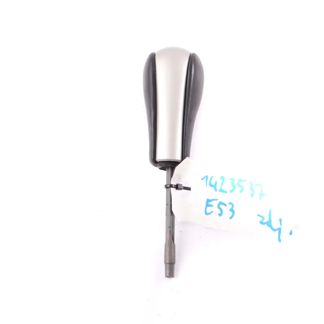 Leather Ring Gear Shift Knob Lever Handle to BMW 3 X5 Series E46 E53 with Part number 1423537 BMW 3 X5 Series E46 E53 Leather Ring Gear Shift Knob Lever Handle - SKU 1423537 - Part number 1423537