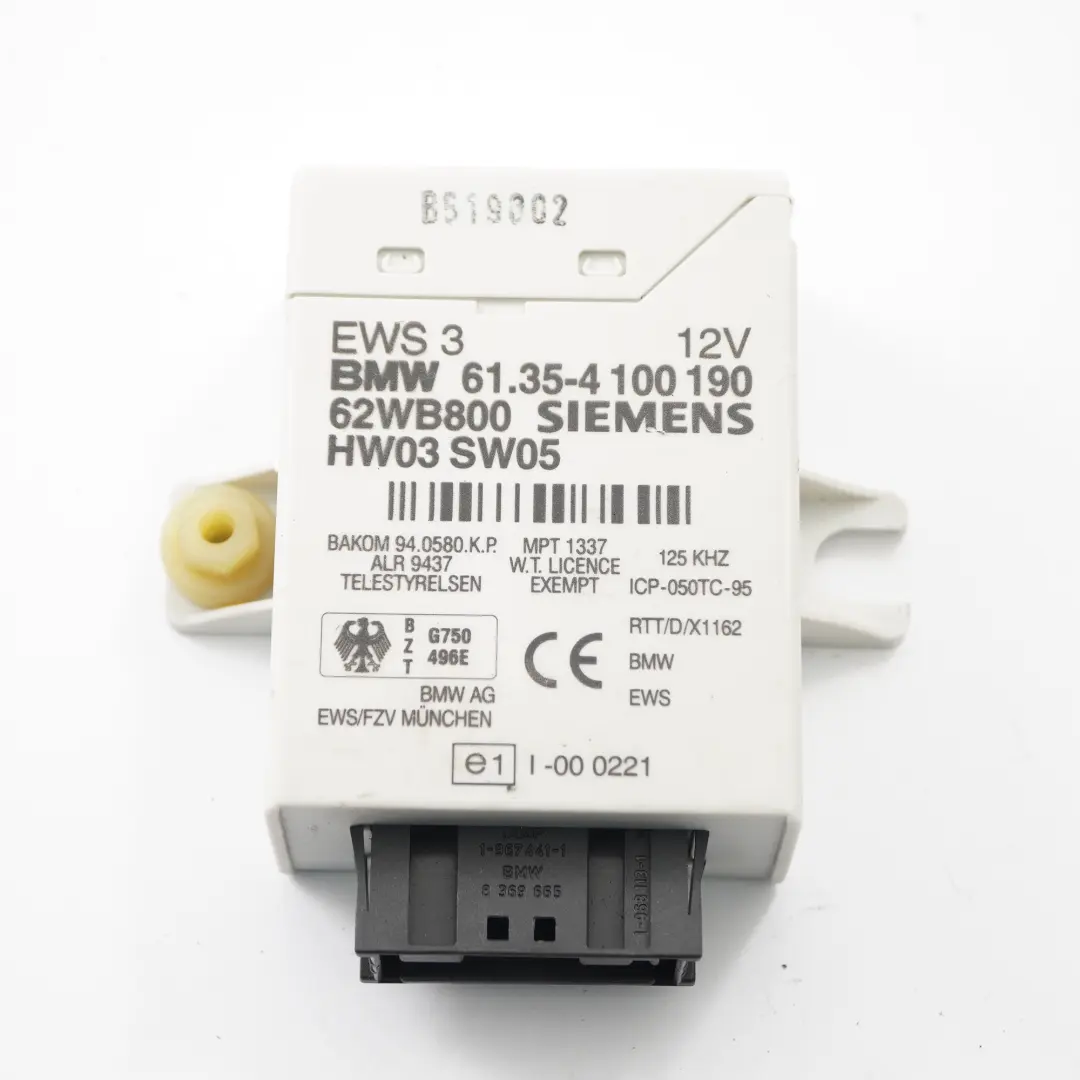 BMW E46 318i M43 118HP Engine Unit ECU Kit DME EWS3 Key Manual - SKU 1430940-1 - Part number 1430940