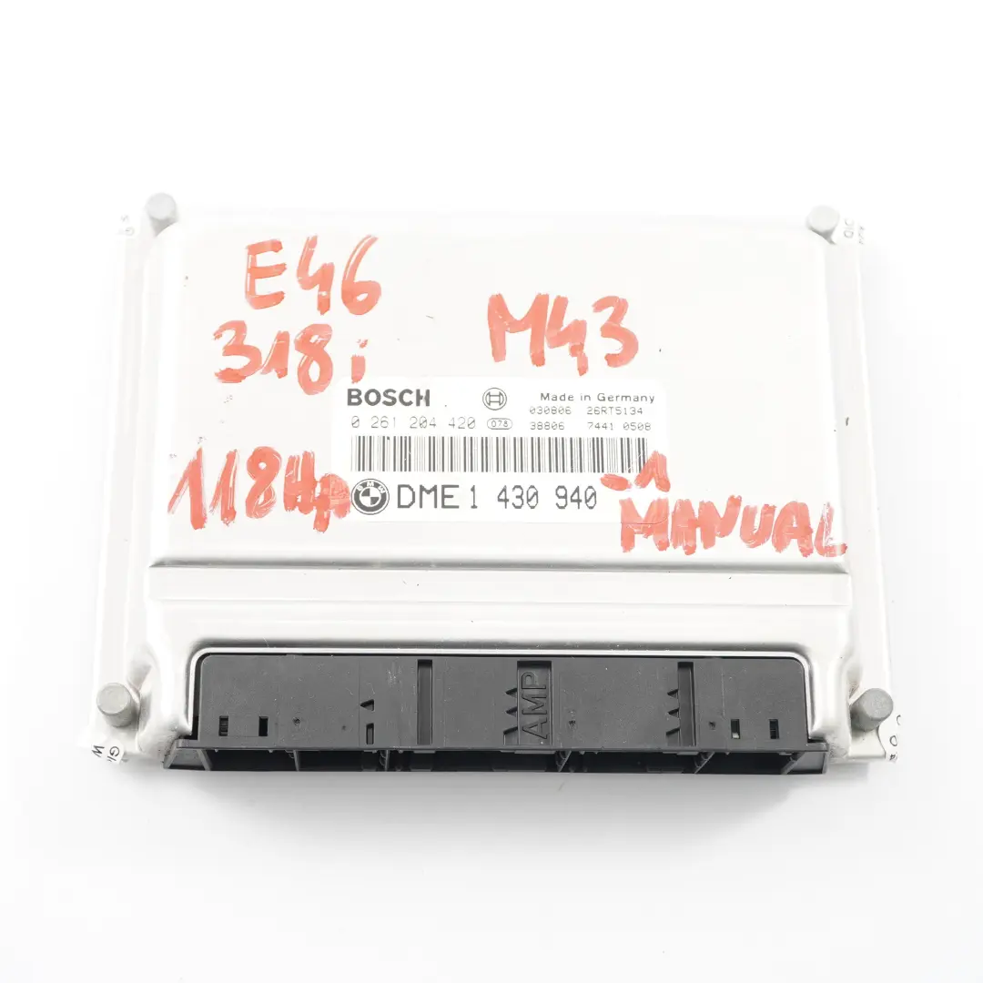 M43 118HP Motore Unità ECU Kit DME EWS3 Chiave Manuale per BMW E46 318i con numero di parte 1430940 BMW E46 318i M43 118HP Motore Unità ECU Kit DME EWS3 Chiave Manuale - SKU 1430940-1 - Numero di parte 1430940