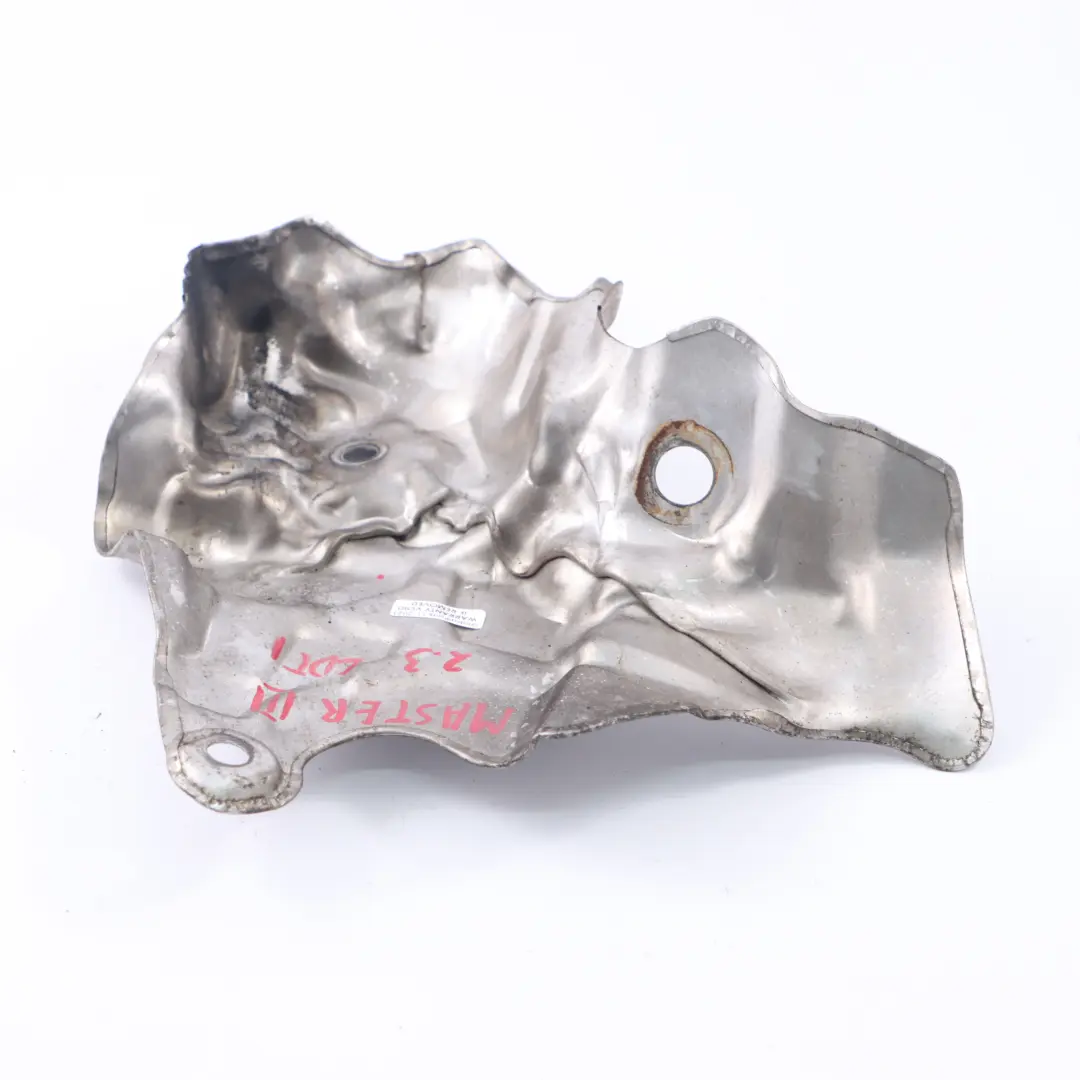 Heat Shield Plate to Renault Master III Vauxhall Movano B 2.3 D Turbo with Part number 144505386R Renault Master III Vauxhall Movano B 2.3 D Turbo Heat Shield Plate - SKU 144505386R - Part number 144505386R