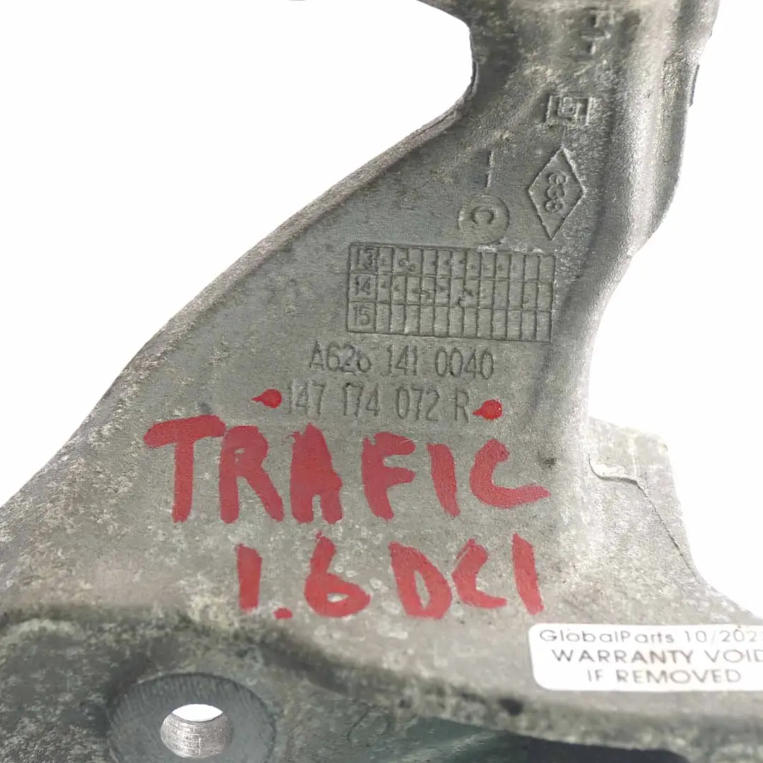 Support Mount Bracket to Renault Trafic III Opel Vivaro B 2.0 DCi Engine with Part number 147174072R Renault Trafic III Opel Vivaro B 2.0 DCi Engine Support Mount Bracket - SKU 147174072R - Part number 147174072R