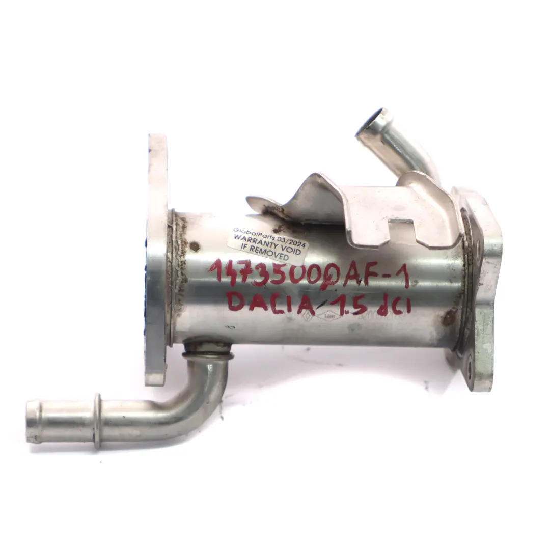 Cooler Nissan Qashqai Renault Dacia 1.5 dCi EGR Valve Cooler to EGR with Part number 1473500QAF EGR Cooler Nissan Qashqai Renault Dacia 1.5 dCi EGR Valve Cooler - SKU 1473500QAF-1 - Part number 1473500QAF