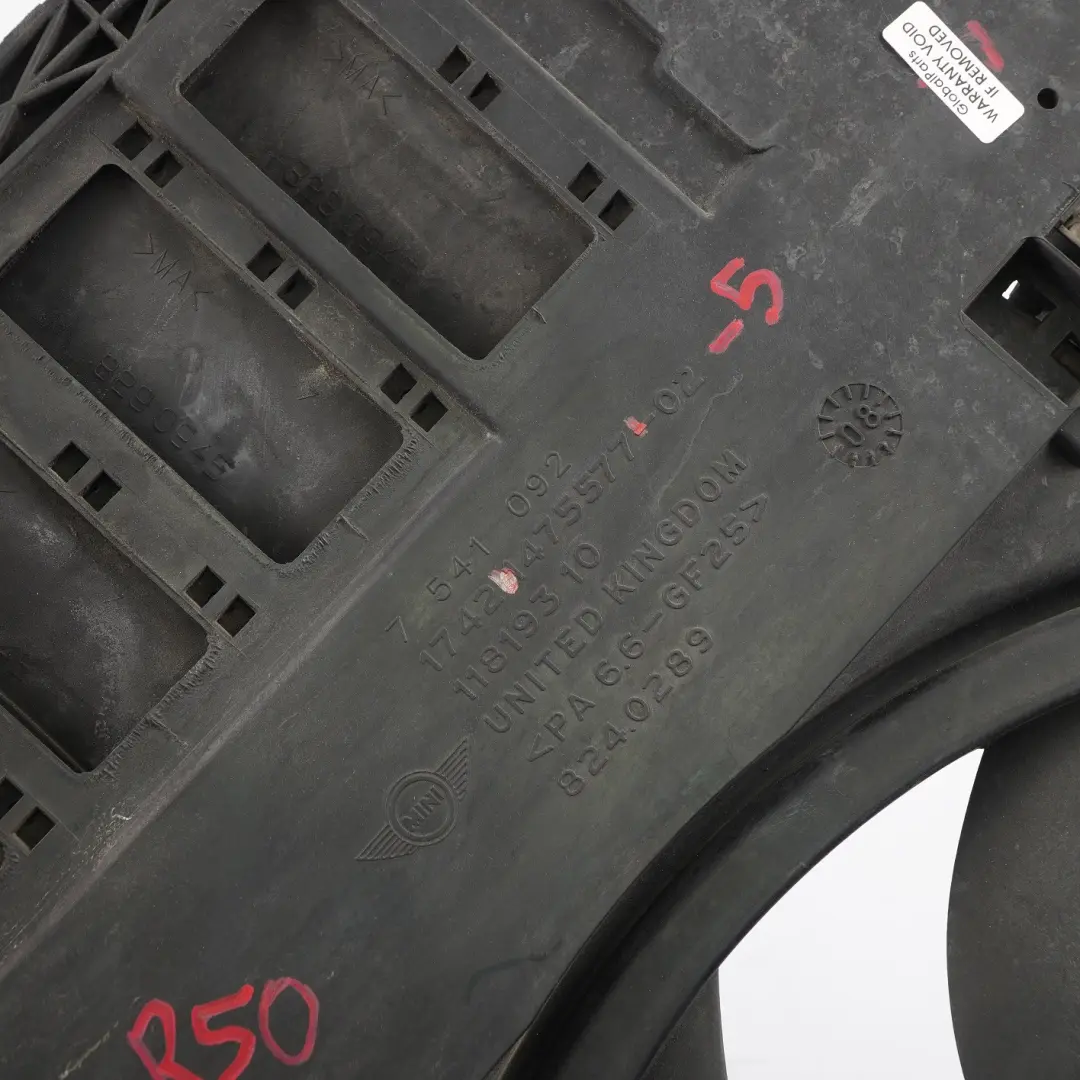  Ventola Radiatore Mini R50 R53 Motore Raffreddamento Unit? Sindone Alloggiamento - SKU 1475577-5 - Numero di parte 1475577