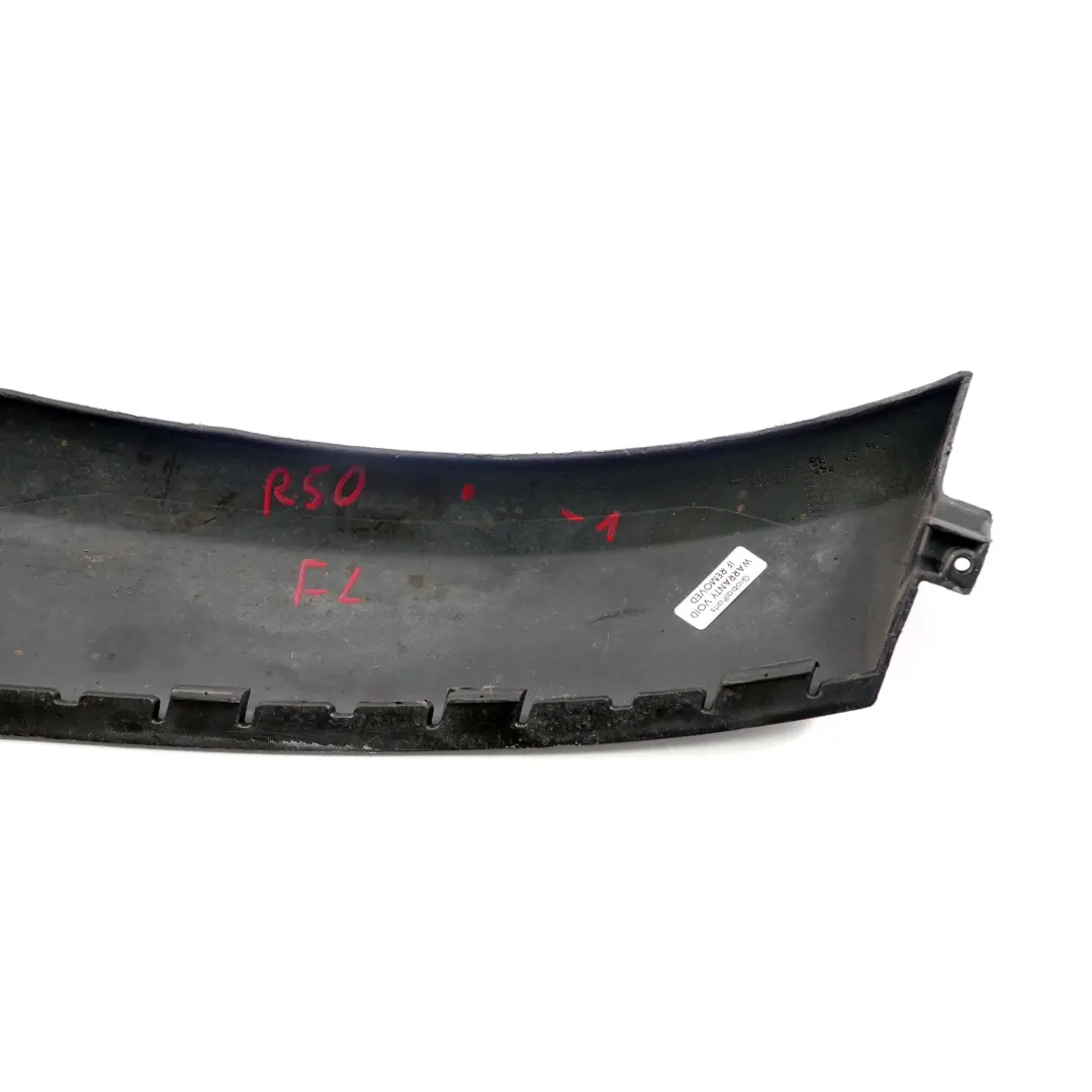 Embellecedor Aleron Delantero Izquierdo Negro para Mini Cooper S R53 W11 con número de pieza 1479090 Mini Cooper S R53 W11 Embellecedor Aleron Delantero Izquierdo Negro - SKU 1479090-1 - Número de pieza 1479090