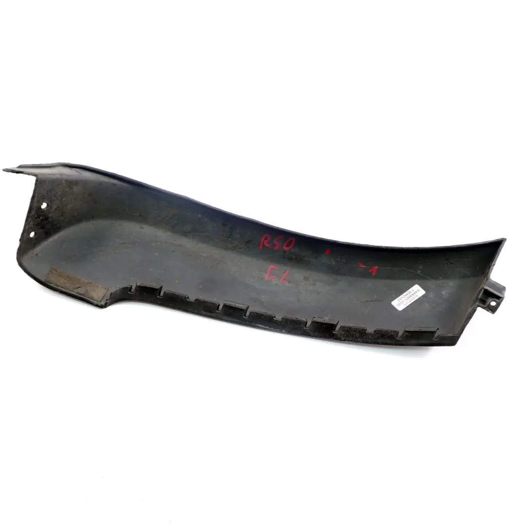 Pannello Copertura Spoiler Anteriore Sinistro Nero per Mini Cooper S R53 W11 con numero di parte 1479090 Mini Cooper S R53 W11 Pannello Copertura Spoiler Anteriore Sinistro Nero - SKU 1479090-1 - Numero di parte 1479090