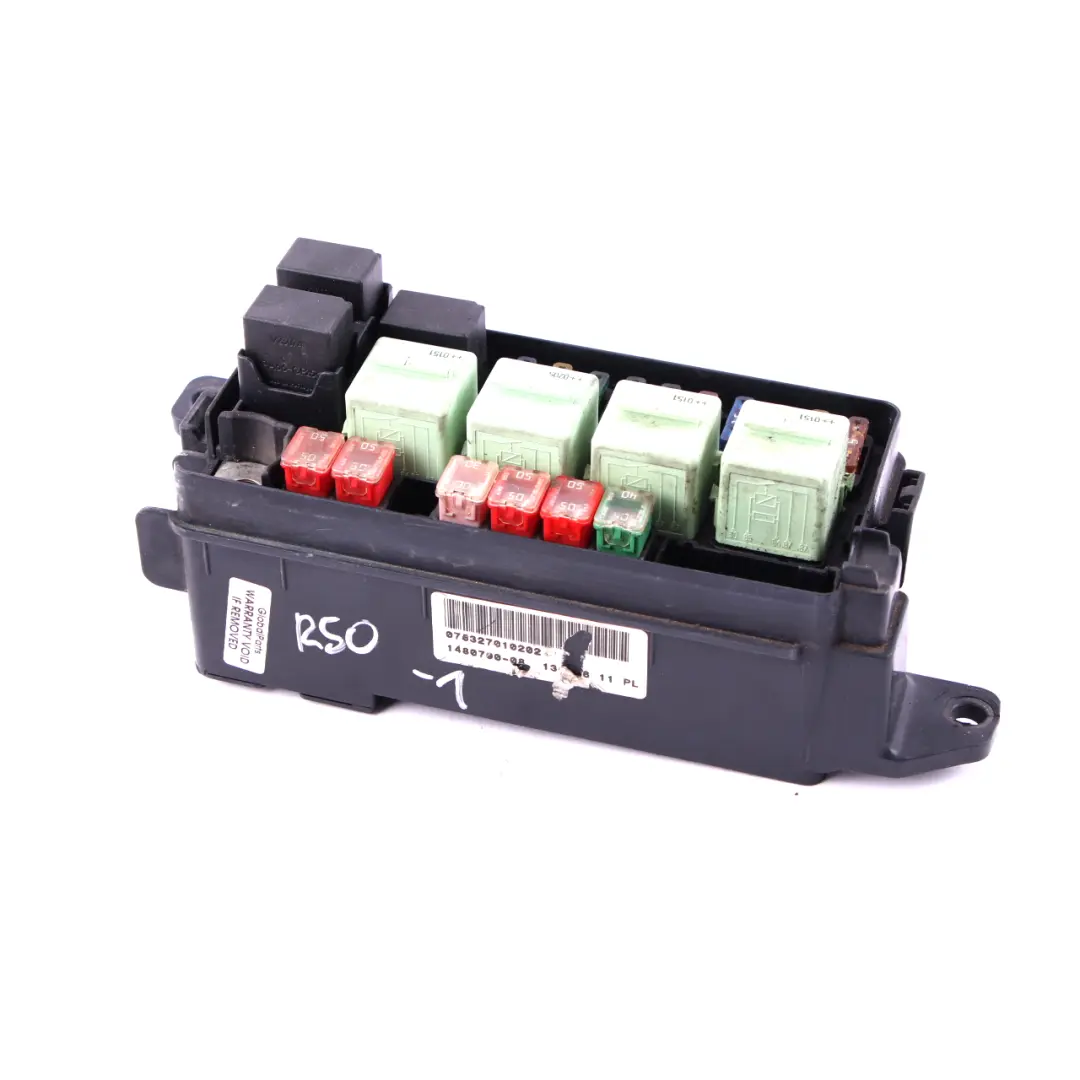 Fuse Relay Electrical Box Housing With Cover to Mini R50 R53 with Part number 1480790 Mini R50 R53 Fuse Relay Electrical Box Housing With Cover - SKU 1480790-1 - Part number 1480790
