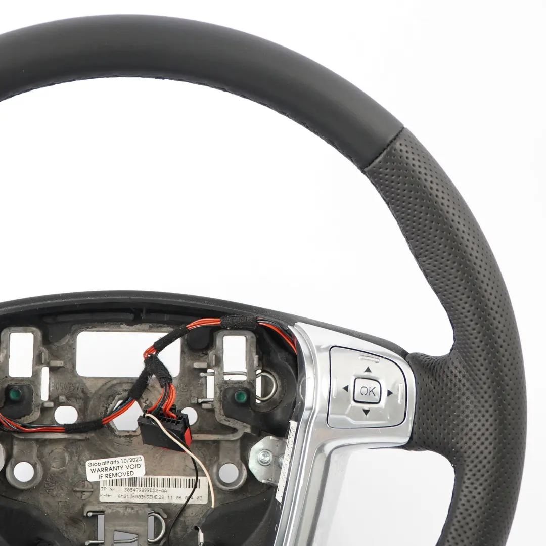 Ford Mondeo MK4 S-Max NEW Black Leather Steering Wheel Multifunction 6M213600BK - SKU 1481358-1 - Part number 1481358