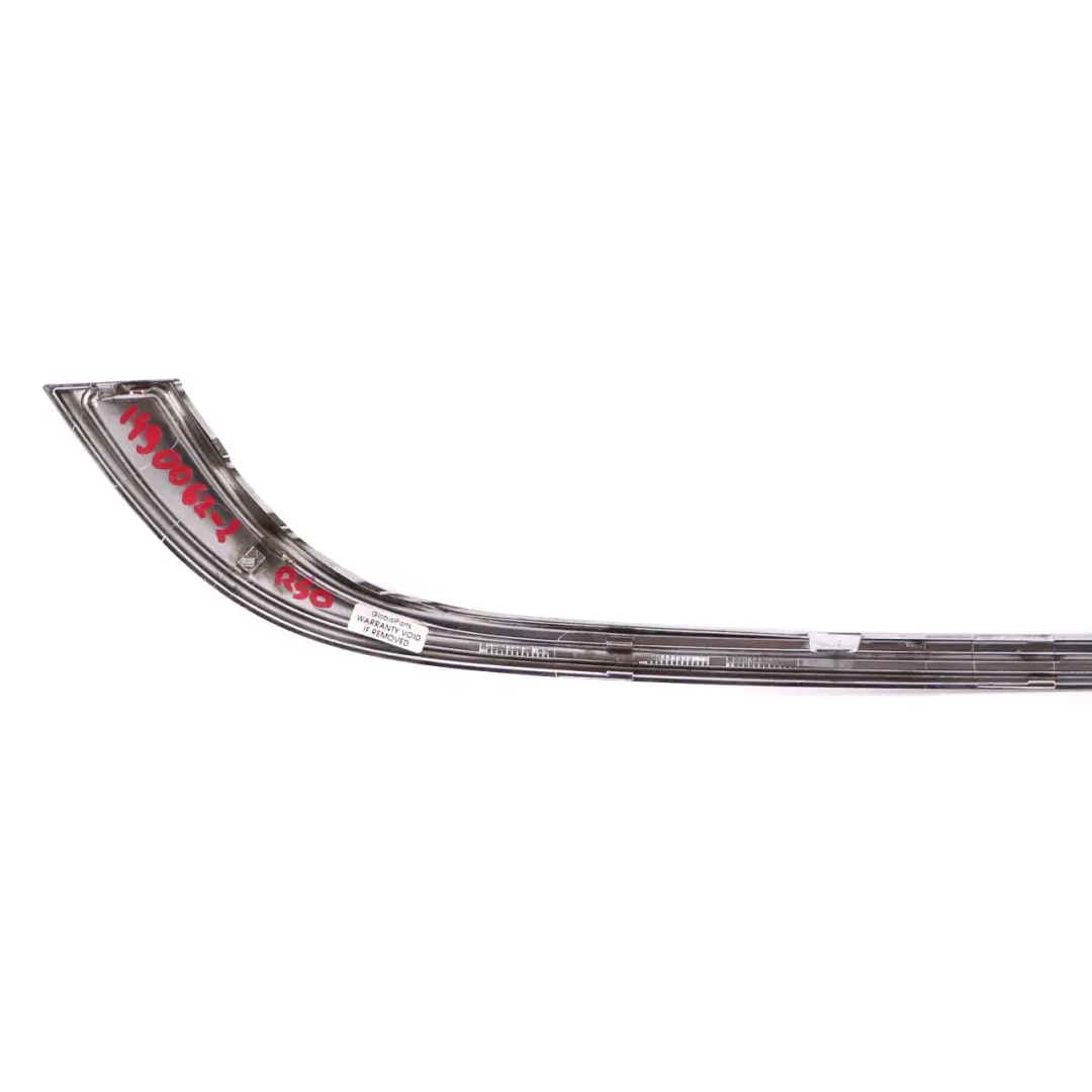 Front Bumper Hood Moulding Trim Chrome to Mini Cooper One R50 R52 R53 2 with Part number 1490062 Mini Cooper One R50 R52 R53 2 Front Bumper Hood Moulding Trim Chrome - SKU 1490062-2 - Part number 1490062