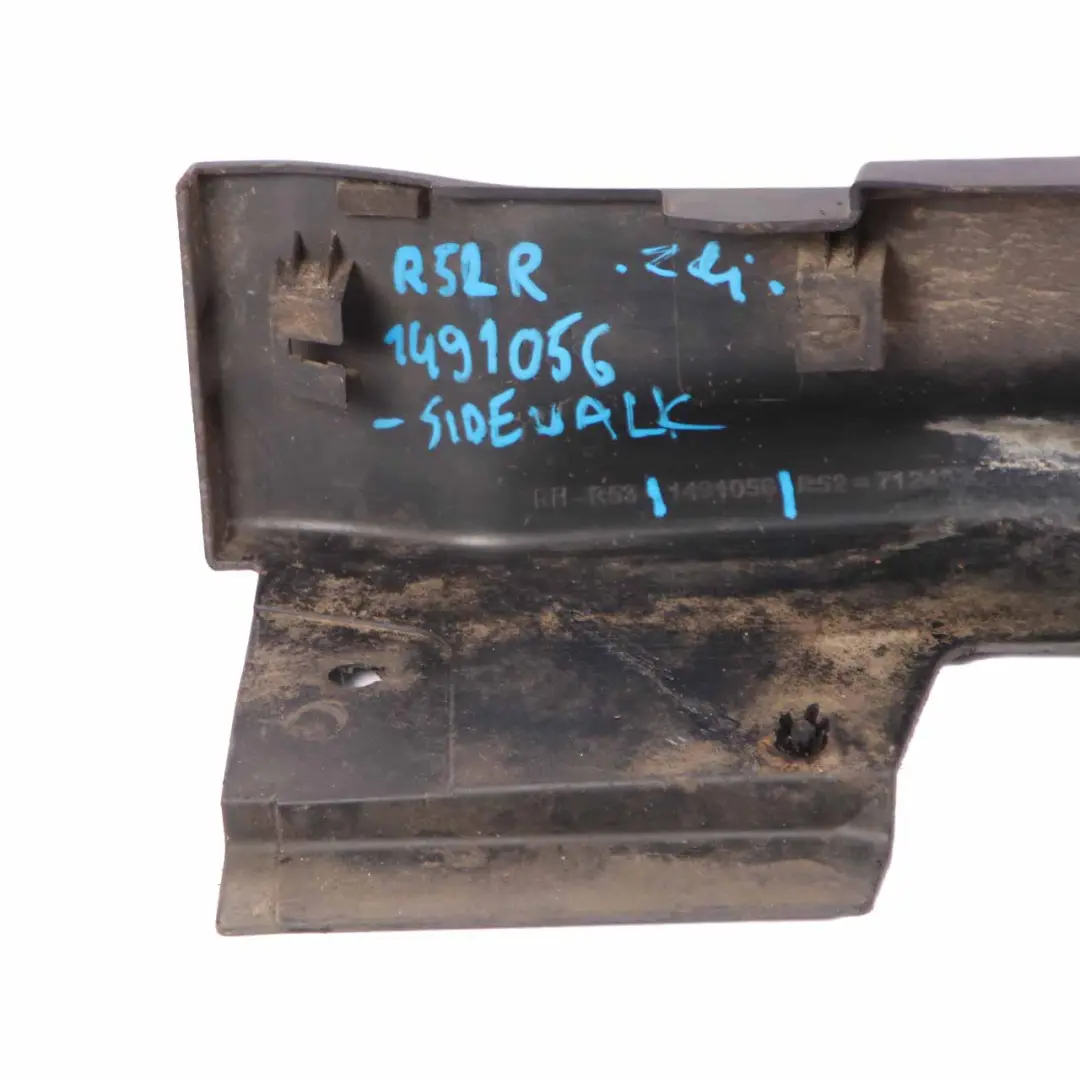 Side Skirt Right O/S Door Sill Side Trim Black Sidewalk to Mini R50 R52 R53 with Part number 1491056 Mini R50 R52 R53 Side Skirt Right O/S Door Sill Side Trim Black Sidewalk - SKU 1491056-Sidewalk - Part number 1491056
