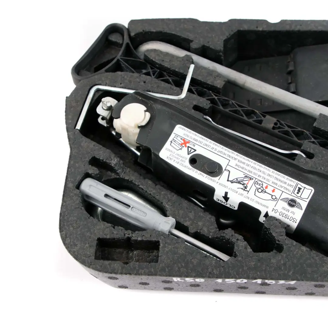 Toolkit Tool Set Lifting Jack Spanner Hook Eye Spanner to Mini Cooper R50 R52 with Part number 6779731 Mini Cooper R50 R52 Toolkit Tool Set Lifting Jack Spanner Hook Eye Spanner - SKU 1501931 - Part number 6779731