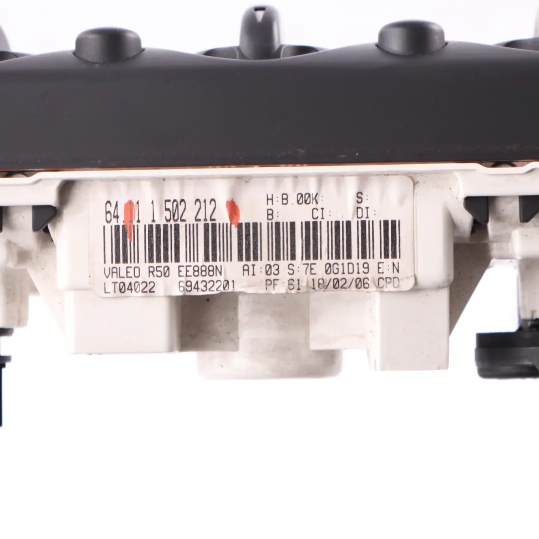 Mini Cooper One R50 R52 Panel Chauffage Climatisation 6411 - SKU 1502212 - Numéro de pièce 1502212