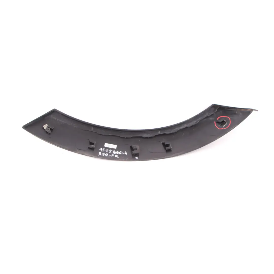  Enjoliveur de passage de roue Mini R50 R52 R53 Capot Avant Droit Noir - SKU 1505866-4 - Numéro de pièce 1505866