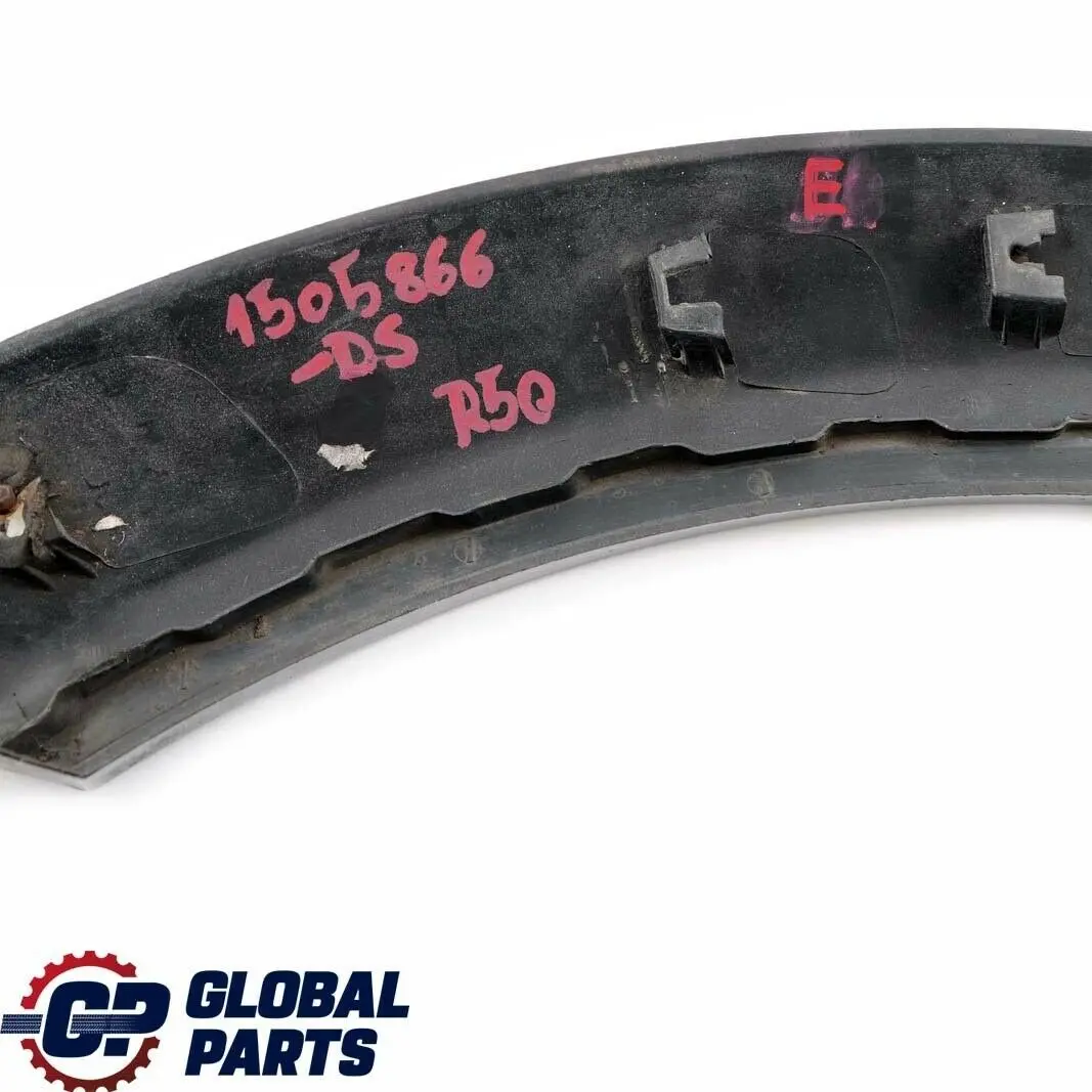 Arch Bonnet Trim Front Right O/S Dark Silver 871 to Mini R50 R53 Wheel with Part number 1505866 Mini R50 R53 Wheel Arch Bonnet Trim Front Right O/S Dark Silver 871 - SKU 1505866-DS - Part number 1505866
