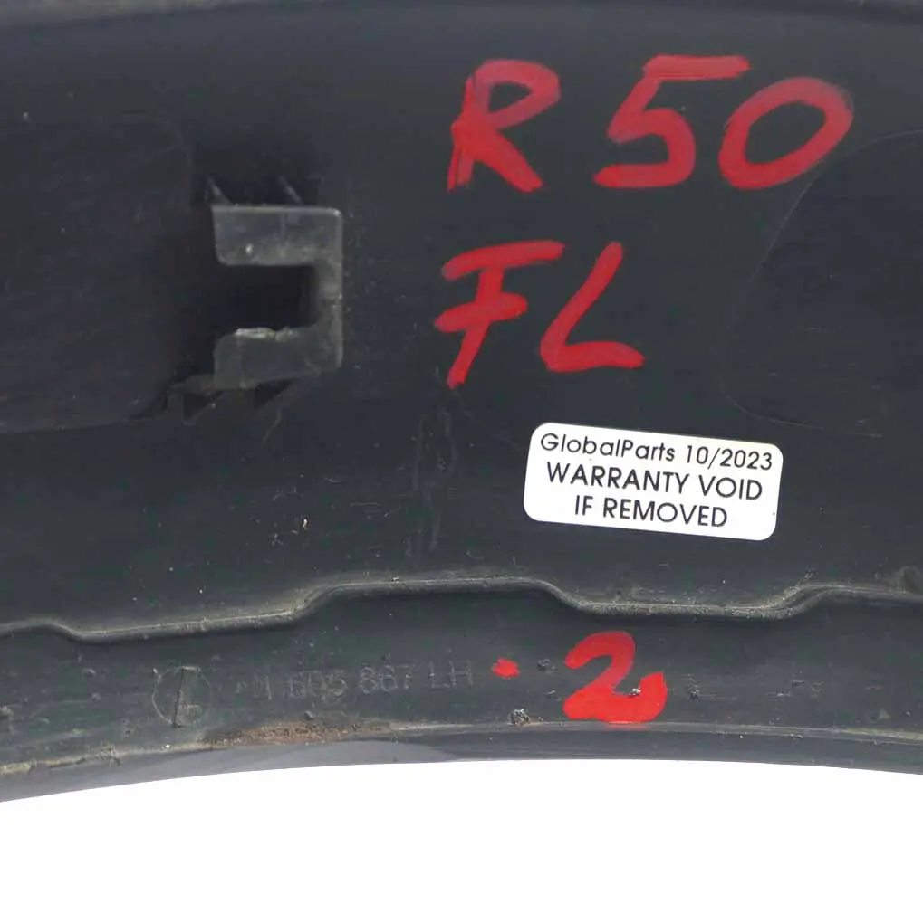Passaruota Mini R50 R52 R53 Copri cofano anteriore sinistro per con numero di parte 1505867 Passaruota Mini R50 R52 R53 Copri cofano anteriore sinistro - SKU 1505867-2 - Numero di parte 1505867