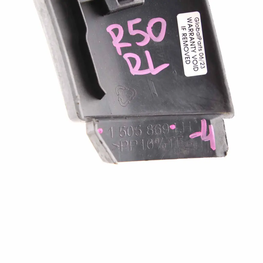 Copertura Arco Ruota Posteriore Sinistro per Mini Cooper R50 R52 R53 con numero di parte 1505869 Mini Cooper R50 R52 R53 Copertura Arco Ruota Posteriore Sinistro - SKU 1505869-4 - Numero di parte 1505869