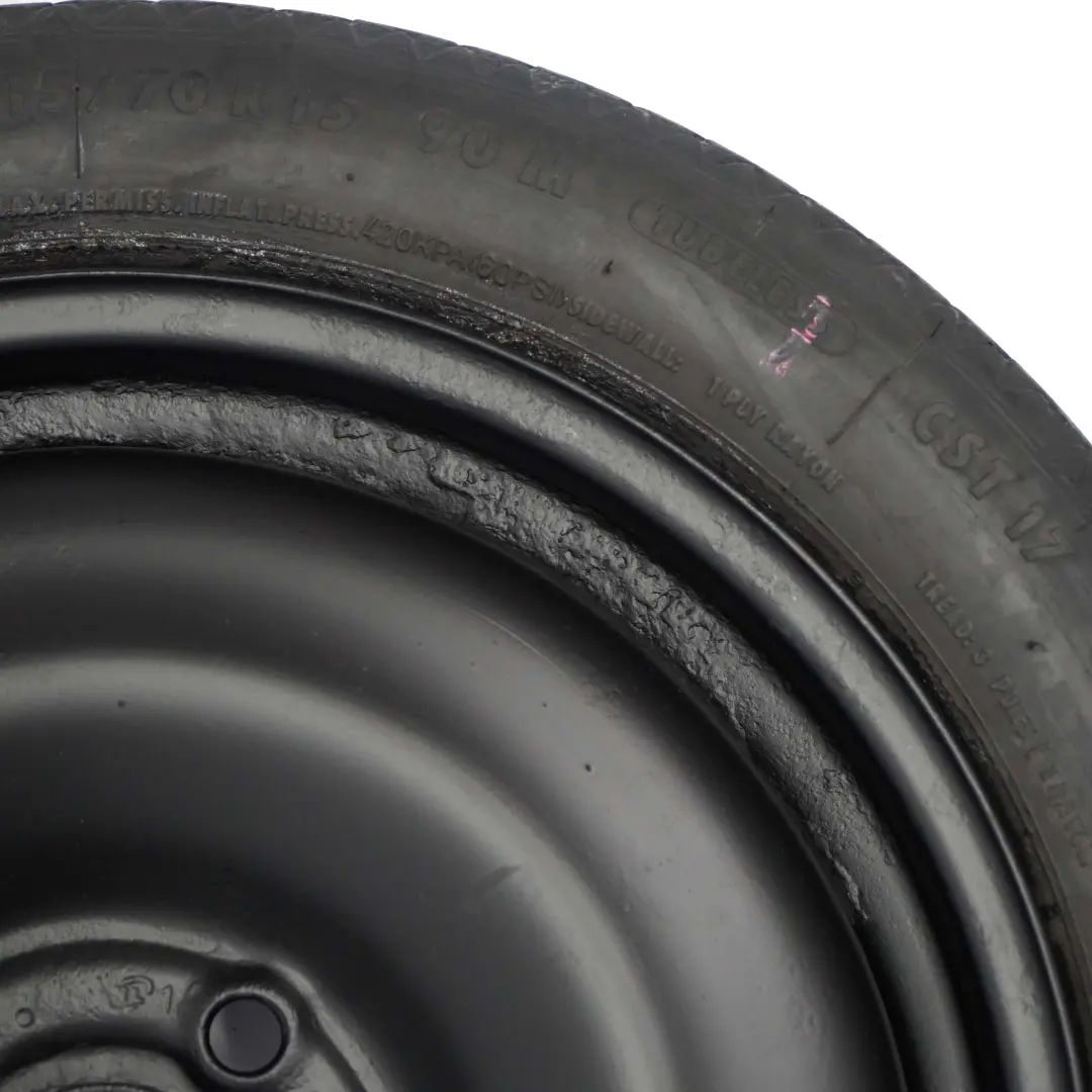 Spare Wheel Steel Black 115/70 R15 Mini R50 R55 R56 Compact - SKU 1509164 - Part number 1509164