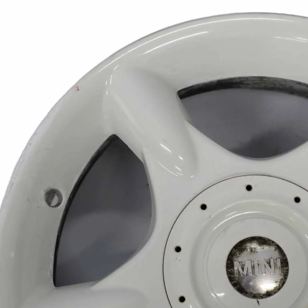 Blanco Llanta aleación 16" ET:48 6,5J 5-Spider Spoke 83 1512349 para Mini Cooper R50 con número de pieza 1512348 Mini Cooper R50 Blanco Llanta aleación 16" ET:48 6,5J 5-Spider Spoke 83 1512349 - SKU 1512349-1 - Número de pieza 1512348
