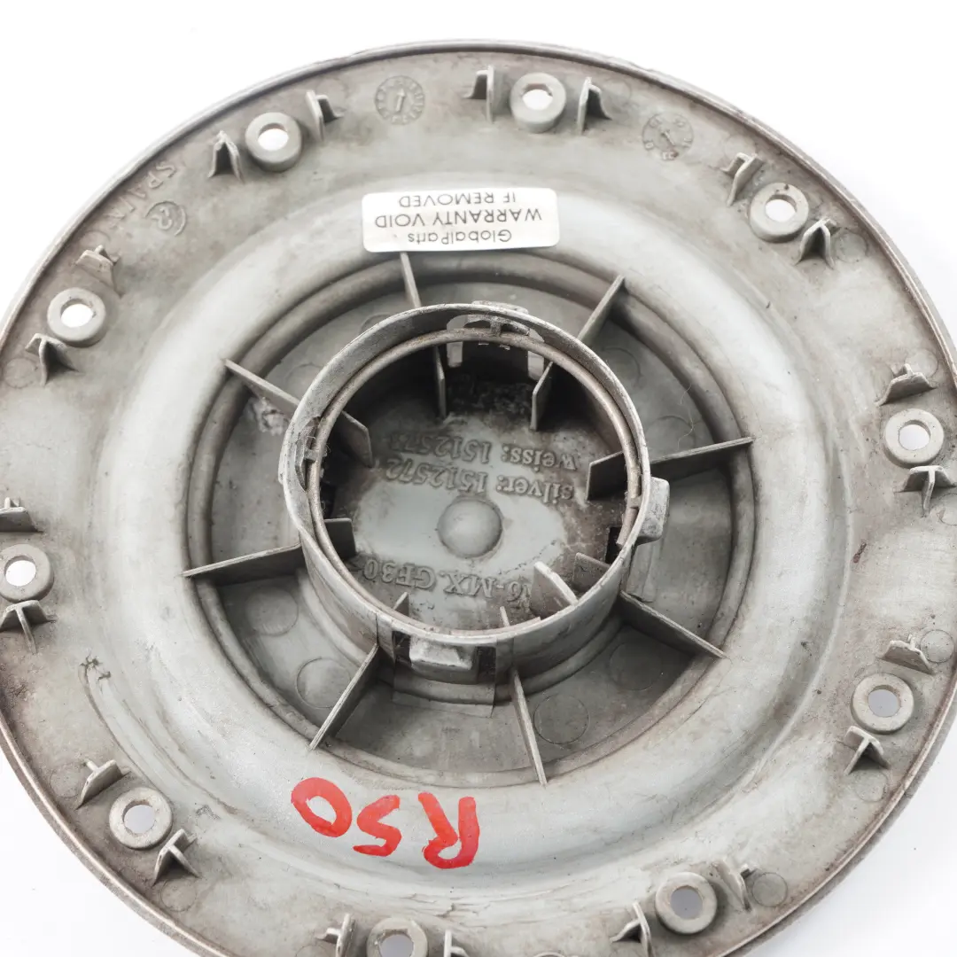 Tapacubos MINI R50 R52 R53 Cooper Tapa Embellecedor Rueda Blanco para con número de pieza 1512573 Tapacubos MINI R50 R52 R53 Cooper Tapa Embellecedor Rueda Blanco - SKU 1512573 - Número de pieza 1512573