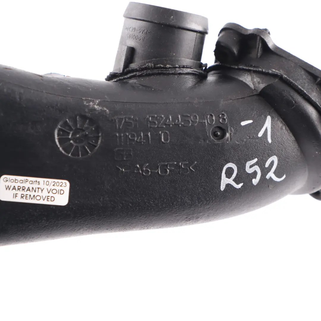 Lufteinlass Kompressor Ladeluftrohr Ansaugrohr für Mini Cooper S R53 mit Teilenummer 1524439 Mini Cooper S R53 Lufteinlass Kompressor Ladeluftrohr Ansaugrohr - SKU 1524439-1 - Teilenummer 1524439