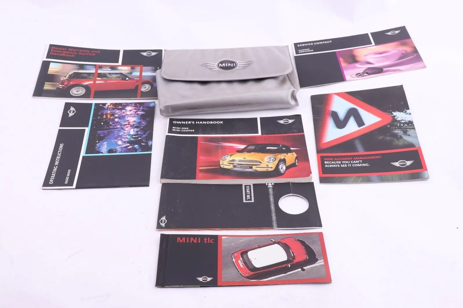 BMW Mini Cooper R50 Service Booklet Owner's Handbook Pouch Case Wallet Set