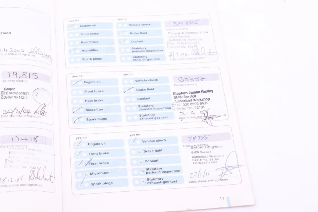 BMW 7 Series E65 E66 E67 Service Booklet 01410156078 0156078 - SKU 158200 - Part number 158200