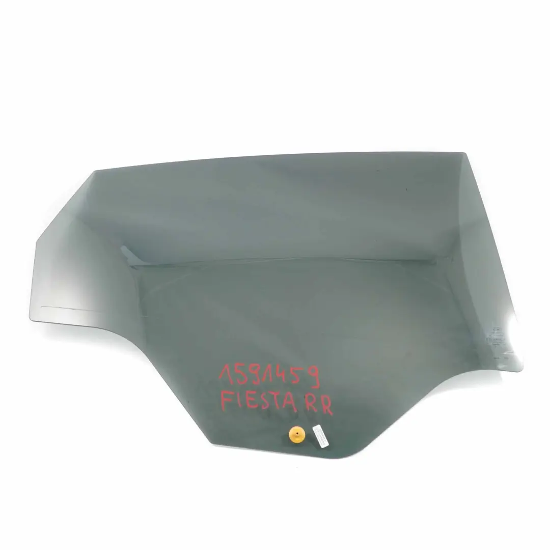 Finestra di vetro porta posteriore destra vetri nero AS3 per Ford Fiesta MK7 con numero di parte 1591459 Ford Fiesta MK7 Finestra di vetro porta posteriore destra vetri nero AS3 - SKU 1591459 - Numero di parte 1591459