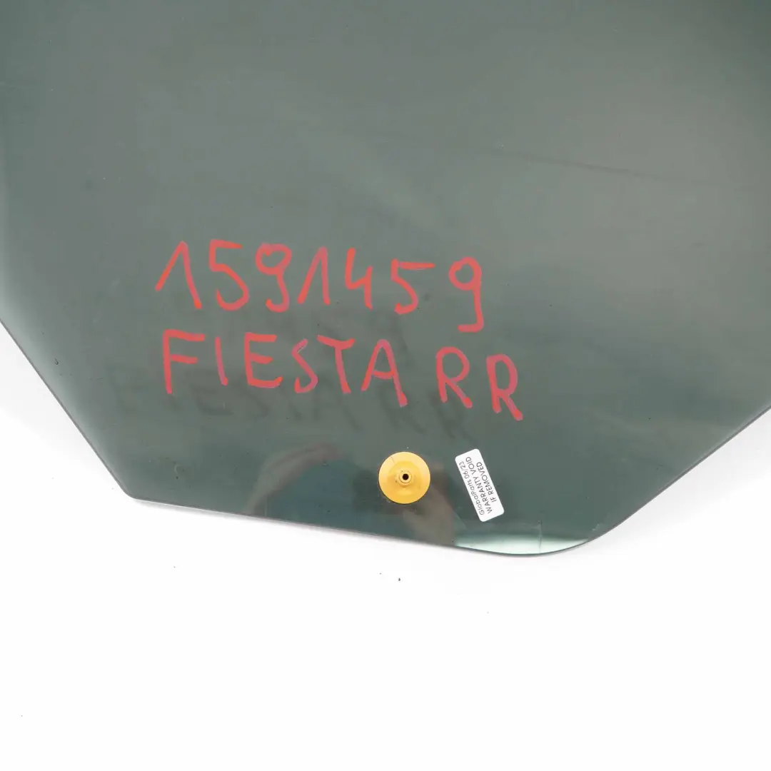 Window Glass Door Rear Right O/S Glazing Black AS3 to Ford Fiesta MK7 with Part number 1591459 Ford Fiesta MK7 Window Glass Door Rear Right O/S Glazing Black AS3 - SKU 1591459 - Part number 1591459