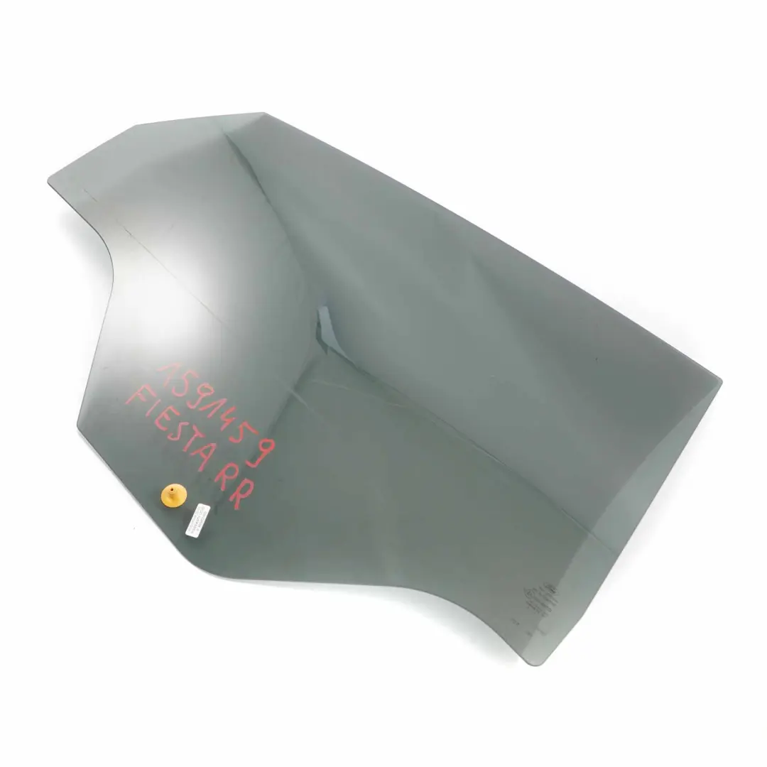 Window Glass Door Rear Right O/S Glazing Black AS3 to Ford Fiesta MK7 with Part number 1591459 Ford Fiesta MK7 Window Glass Door Rear Right O/S Glazing Black AS3 - SKU 1591459 - Part number 1591459