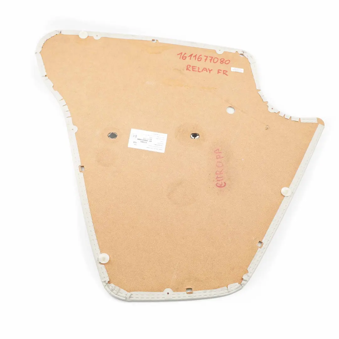 Tarjeta de puerta Fiat Ducato Peugeot Boxer Frente Derecha Cubierta para con número de pieza 1611677080 Tarjeta de puerta Fiat Ducato Peugeot Boxer Frente Derecha Cubierta - SKU 1611677080 - Número de pieza 1611677080