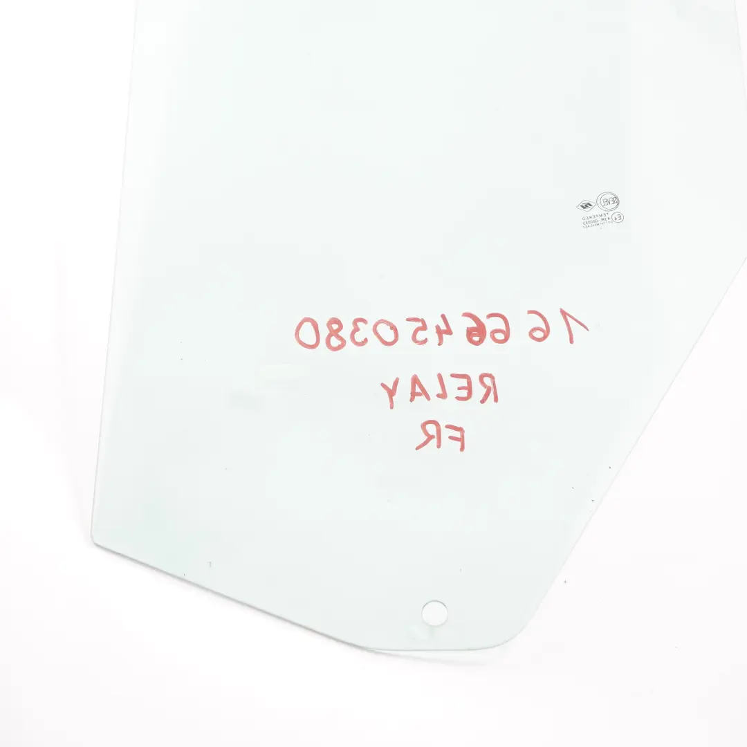 Side Window Citroen Relay Peugeot Boxer Door Front Right O/S Glass to with Part number 1666450380 Side Window Citroen Relay Peugeot Boxer Door Front Right O/S Glass - SKU 1666450380 - Part number 1666450380