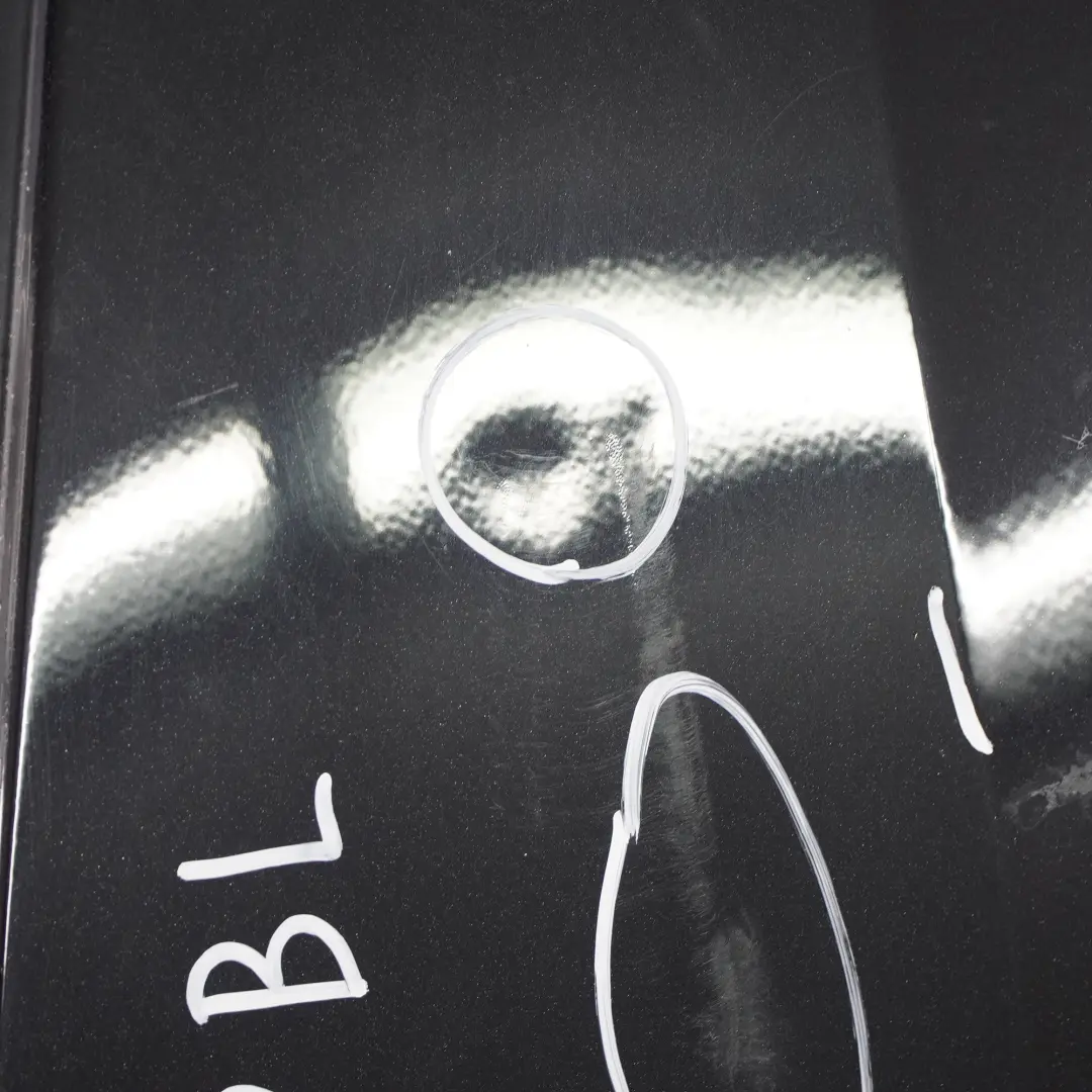 Front Door Right O/S Door Cover Shell Panther Black - D9 to Ford Transit Mk7 with Part number 1717243 Ford Transit Mk7 Front Door Right O/S Door Cover Shell Panther Black - D9 - SKU 1717243-PBL - Part number 1717243