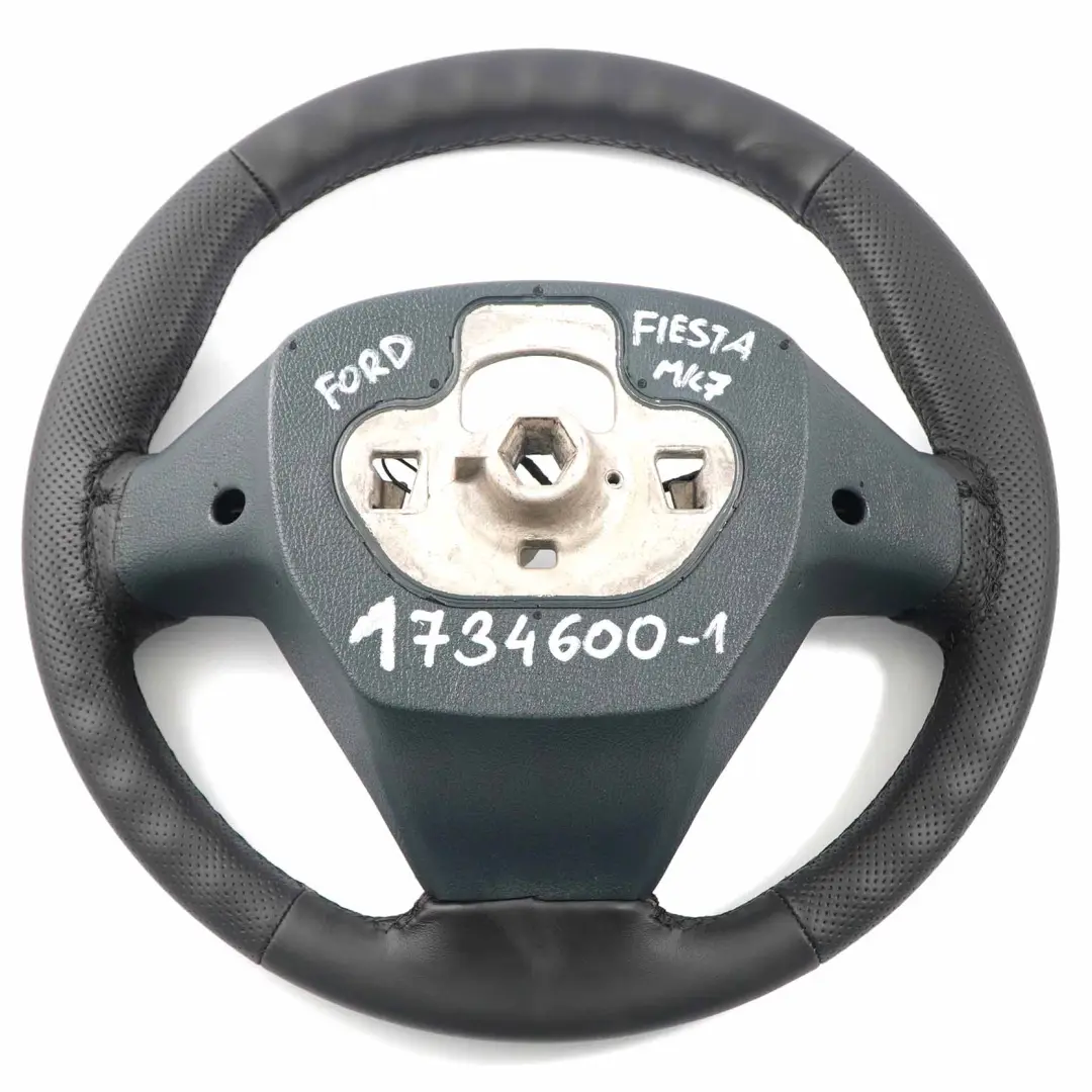 Leather Steering Wheel Multifunction Ford Fiesta Mk7 NEW Black - SKU 1734600-1 - Part number 1734600