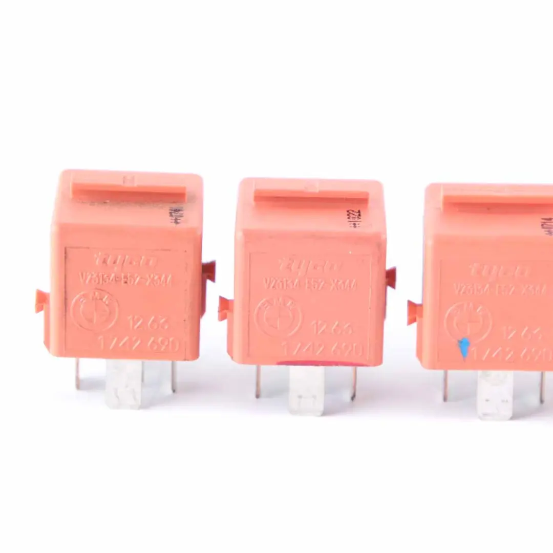 BMW E60 E81 E87 E90 E91 X3 E83 Relay Changer Make Contact Salmon Red Set - SKU 1742690-2 - Part number 1742690