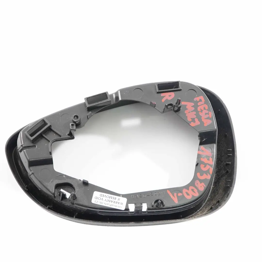 Außenspiegel Rahmen Basis Abdeckung Trim rechte Tür für Ford Fiesta MK7 mit Teilenummer 1753800 Ford Fiesta MK7 Außenspiegel Rahmen Basis Abdeckung Trim rechte Tür - SKU 1753800 - Teilenummer 1753800