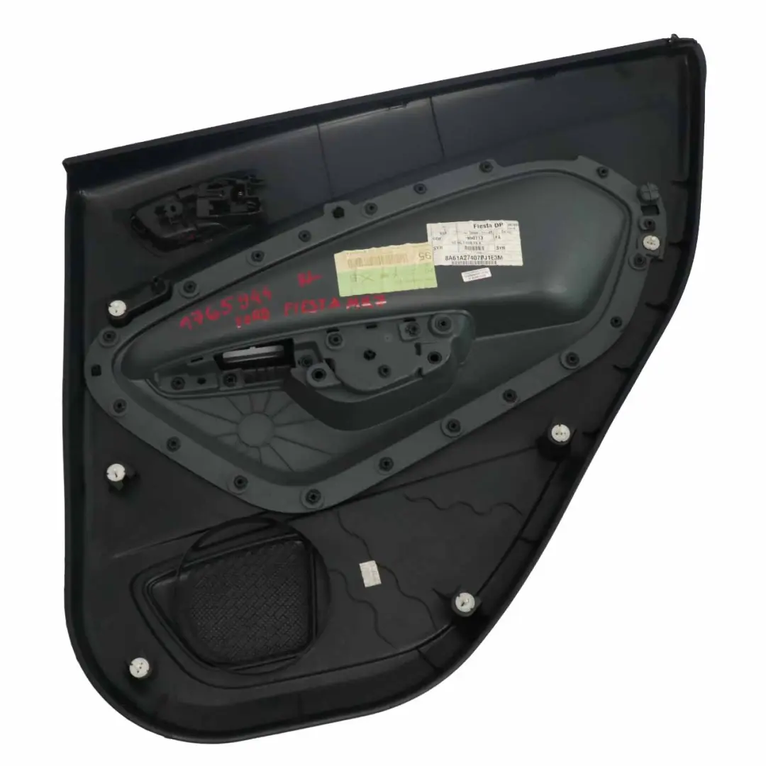 Ford Fiesta Scheda Porta Posteriore Sinistra Rivestimento Pannello Trim Nero - SKU 1765944 - Numero di parte 1765944