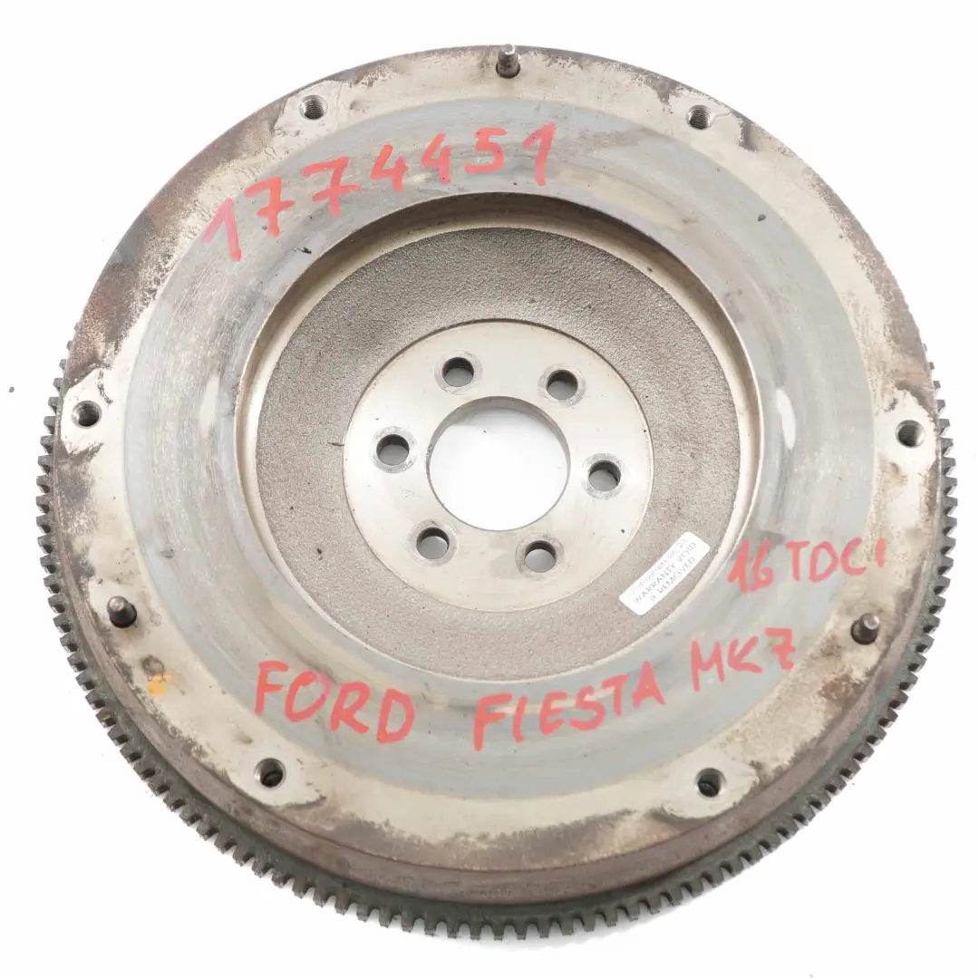 Volant d'inertie Bague boîte vitesses manuelle pour Ford Fiesta MK7 1.6 TDCI à propos du numéro de pièce 1774451 Ford Fiesta MK7 1.6 TDCI Volant d'inertie Bague boîte vitesses manuelle - SKU 1774451 - Numéro de pièce 1774451
