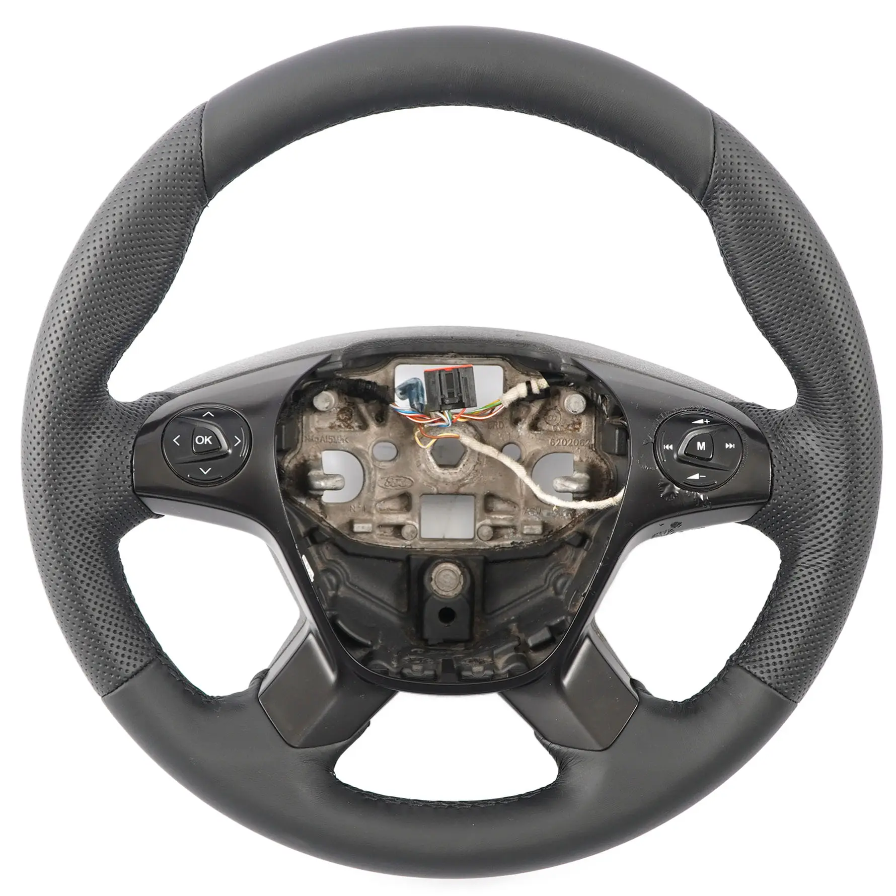 Ford Transit Mk8 NEU Schwarzes Lederlenkrad Multifunktion BK213600CD35B8