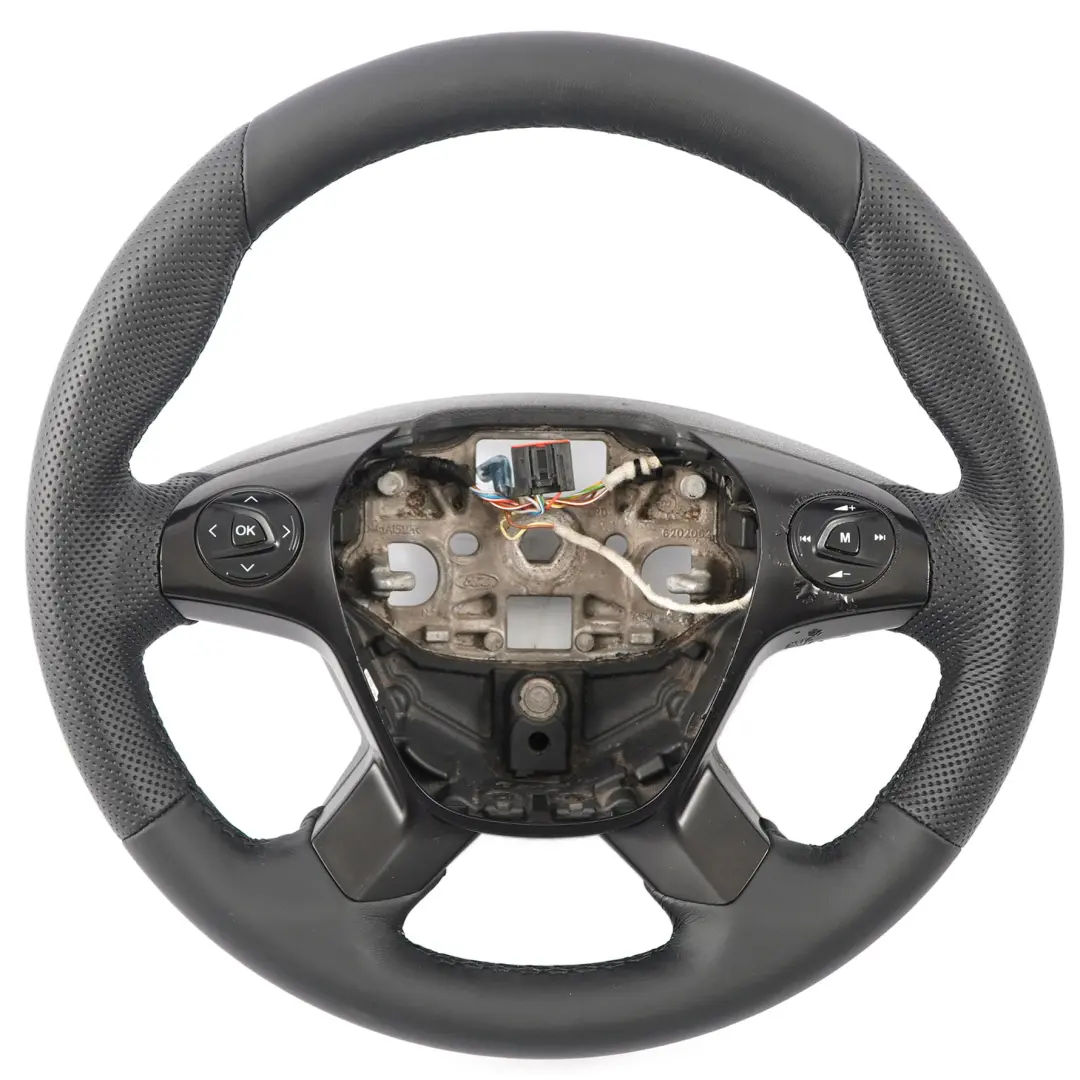 Mk8 NEW Black Leather Steering Wheel Multifunction BK213600CD35B8 to Ford Transit with Part number 1810825 Ford Transit Mk8 NEW Black Leather Steering Wheel Multifunction BK213600CD35B8 - SKU 1810825-1 - Part number 1810825