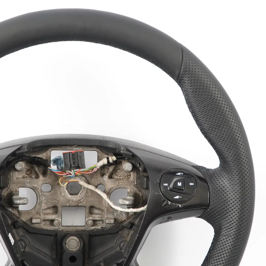 Mk8 NEW Black Leather Steering Wheel Multifunction BK213600CD35B8 to Ford Transit with Part number 1810825 Ford Transit Mk8 NEW Black Leather Steering Wheel Multifunction BK213600CD35B8 - SKU 1810825-1 - Part number 1810825