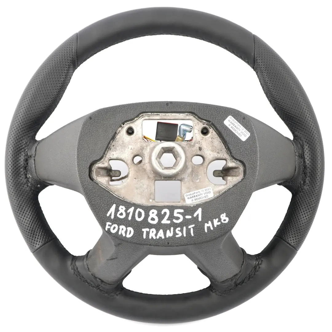 Mk8 NEW Black Leather Steering Wheel Multifunction BK213600CD35B8 to Ford Transit with Part number 1810825 Ford Transit Mk8 NEW Black Leather Steering Wheel Multifunction BK213600CD35B8 - SKU 1810825-1 - Part number 1810825