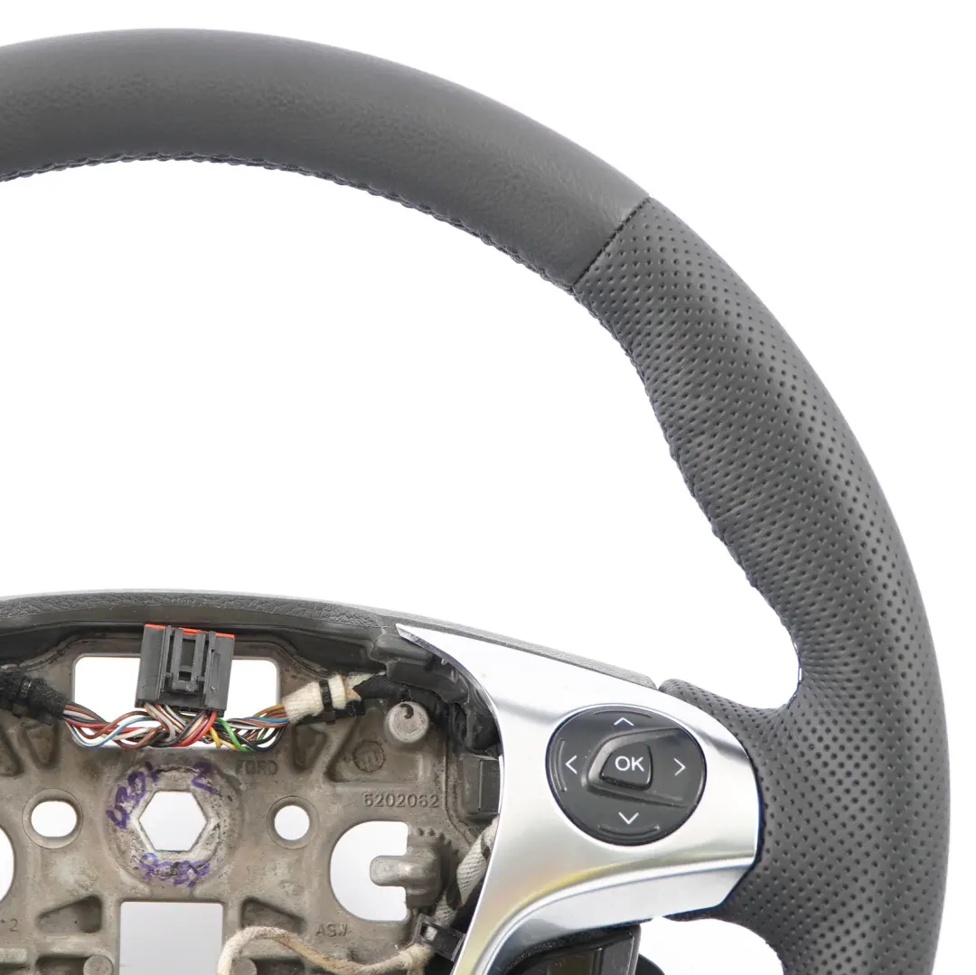 NUOVO Volante in pelle nera multifunzione DK21-3600-DD per Ford Transit Custom con numero di parte 1812830 Ford Transit Custom NUOVO Volante in pelle nera multifunzione DK21-3600-DD - SKU 1812830-1 - Numero di parte 1812830