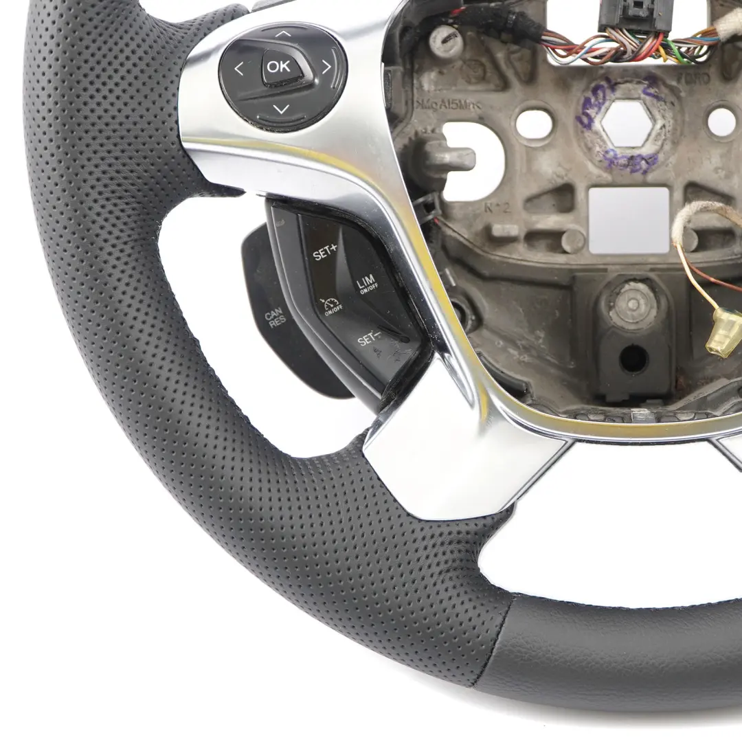 NUOVO Volante in pelle nera multifunzione DK21-3600-DD per Ford Transit Custom con numero di parte 1812830 Ford Transit Custom NUOVO Volante in pelle nera multifunzione DK21-3600-DD - SKU 1812830-1 - Numero di parte 1812830